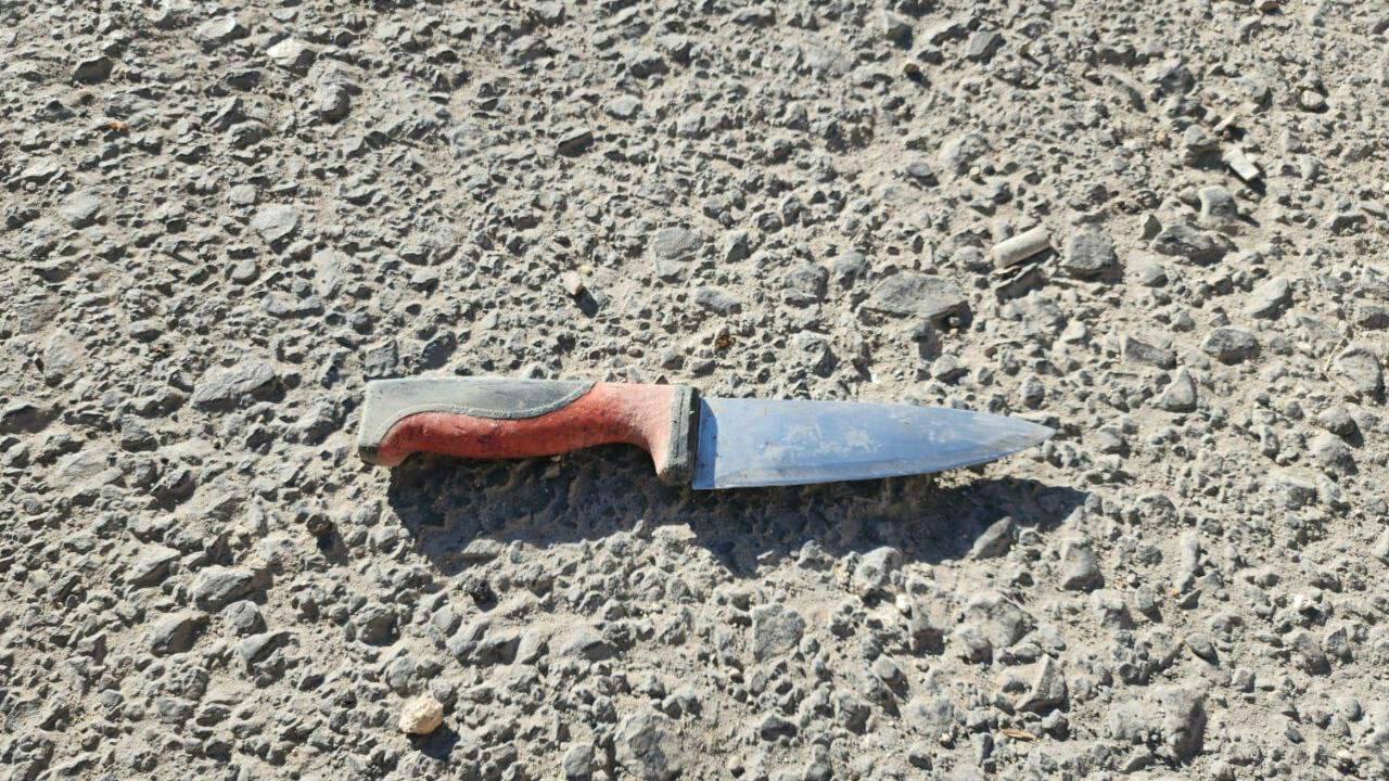 صورة السكين المستخدم بحسب شرطة الاحتلال 